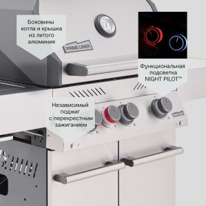 Газовый гриль PRIMELINER S3 комплектация Делюкс (Delux)