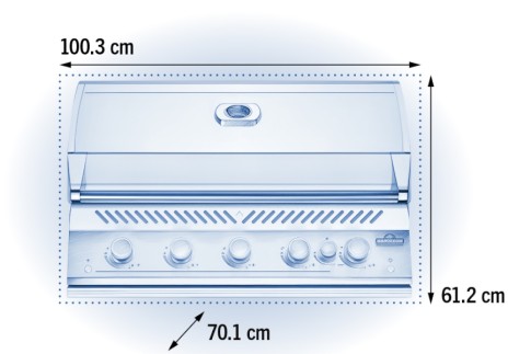 Встраиваемый газовый гриль Napoleon, BIG-38 NEW с вертелом